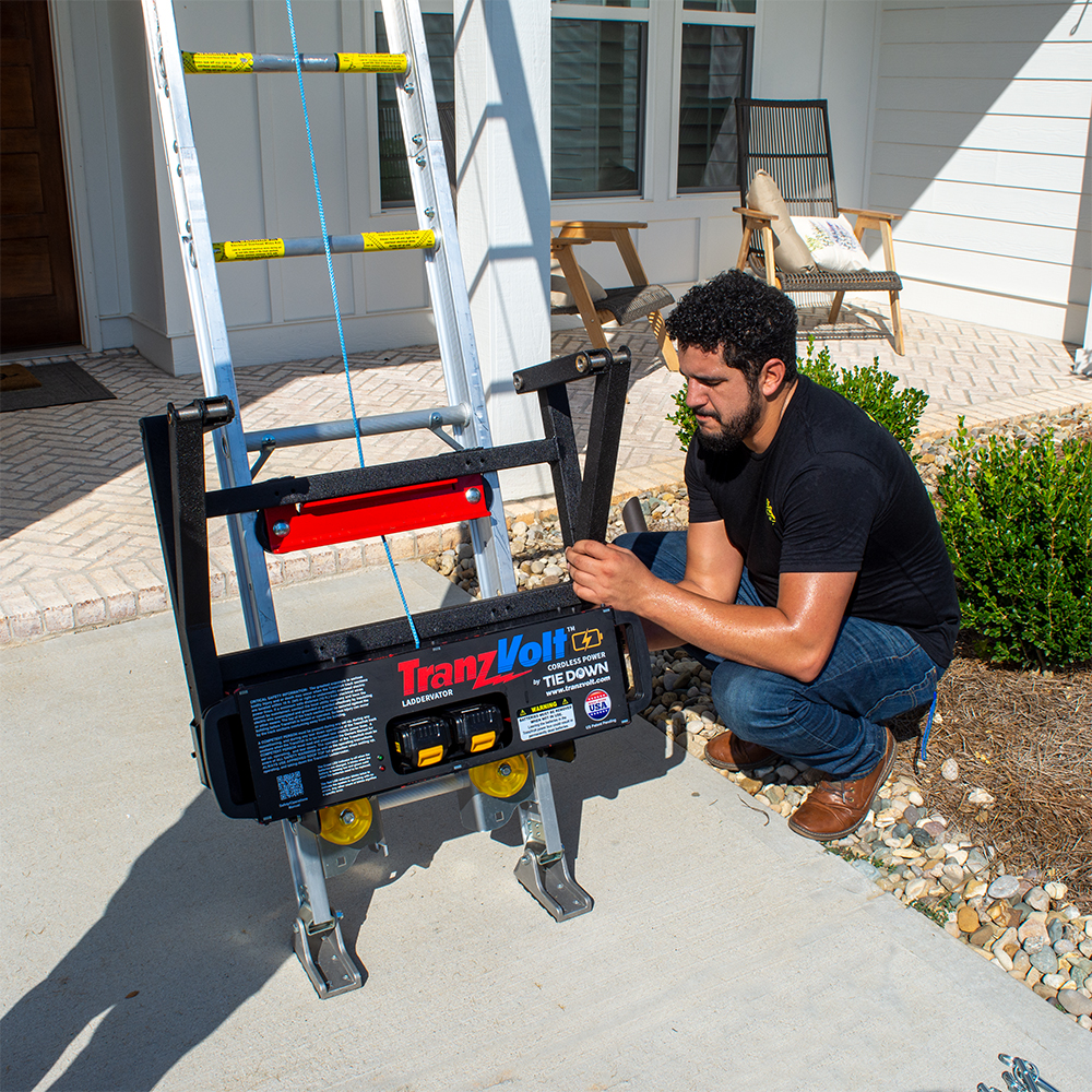 Tie Down TranzVolt G2 DeWalt Laddervator Power Hoist Starter Kit from GME Supply